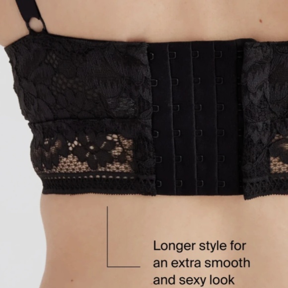 Knix Lace Longline Bustier Bra Sz XXXXL++ Black - Picture 7 of 8